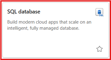 Screenshot des SQL-Datenbanksymbols in Fabric.