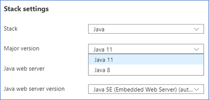 Verwenden der Auswahl, um Ihre Java-Version zu ändern
