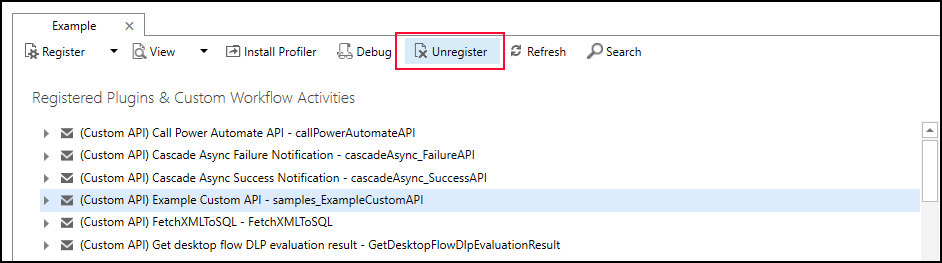 Löschen einer benutzerdefinierten API