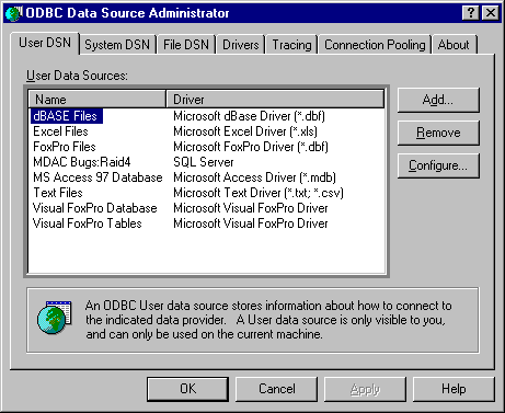 CH23E- ODBC-Datenquellenadministrator