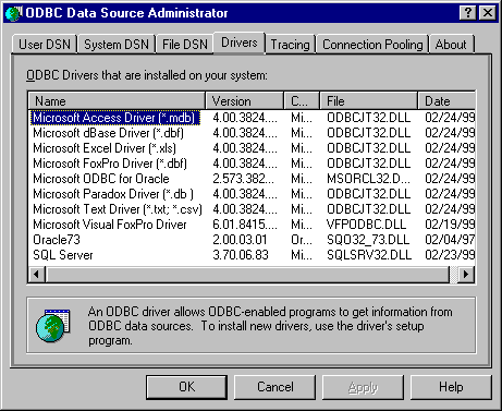 ch23g- ODBC-Datenquellenadministratortreiber