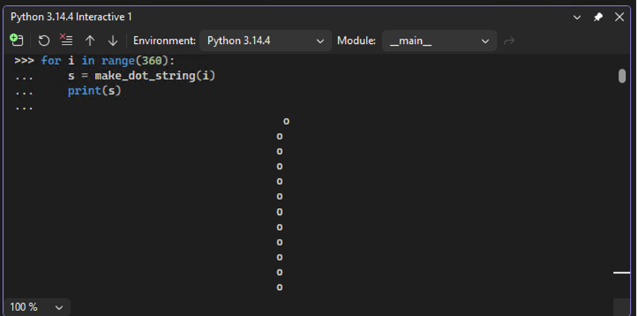 Screenshot, der zeigt, wie Sie mehrere Codezeilen in das interaktive Fenster in Visual Studio einfügen.