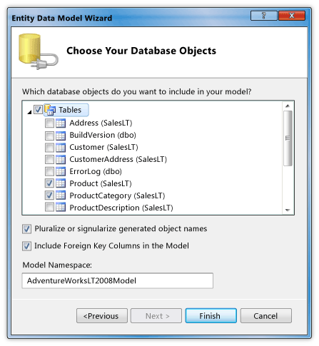 DataGrid_SQL_EF_Step4 Select Product and ProductCategory from tables