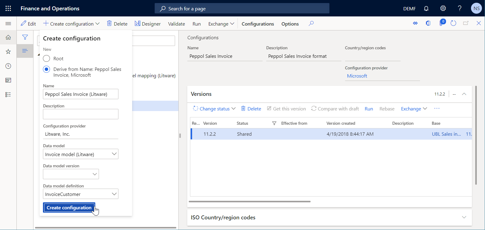 Screenshot of adding a custom format configuration on the Configurations page.