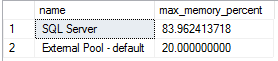Output from the memory configuration query Output from the memory configuration query