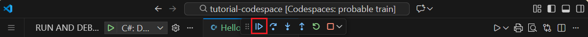 Continuare il debug